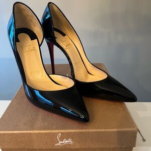 Black patent leather Christian Louboutin heels